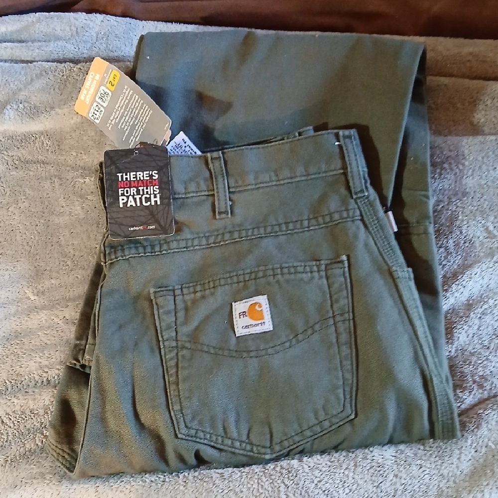 NWT Carhartt FR Flame Resistant CAT 2 Pants Men's 34x30  Moss Green Utility